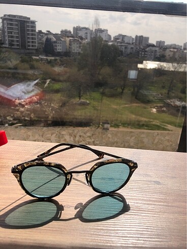 American Vintage Leopar yeşil güneş gözlüğü