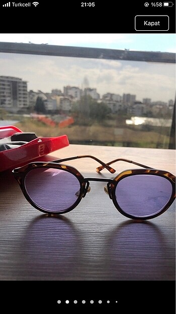 Accessorize Leopar mor güneş gözlüğü
