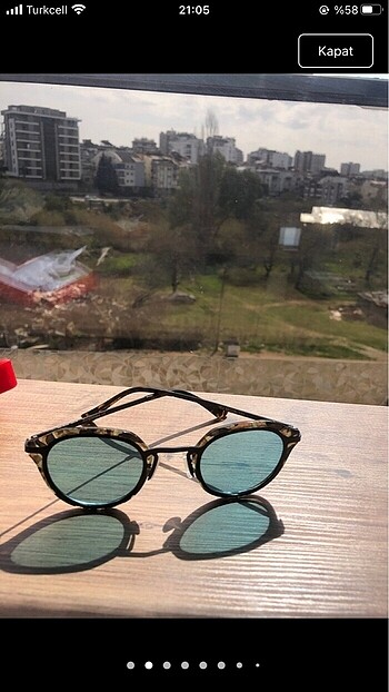 Accessorize Leopar yeşil güneş gözlüğü