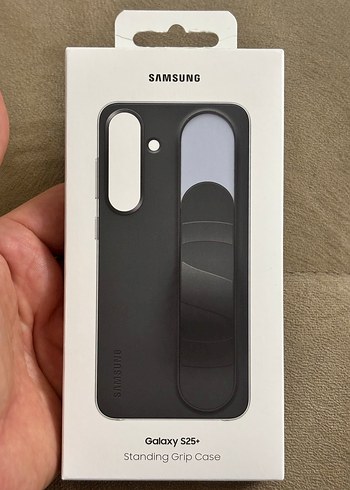 SIFIR orjinal Samsung Galaxy S25+ Siyah Standlı Kılıf