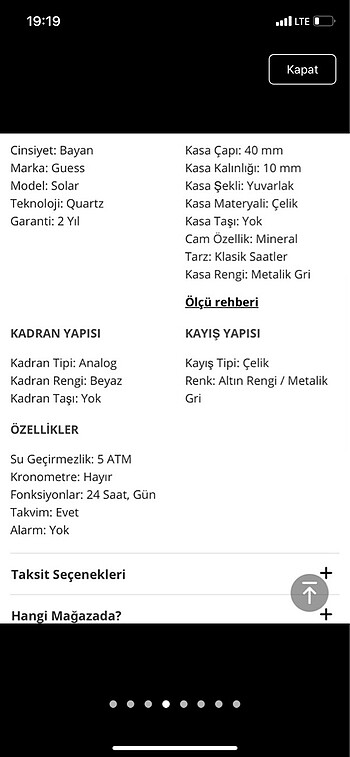 Beden sarı Renk Kadın kol saati
