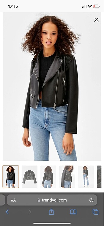 Bershka deri ceket - Görsel 3