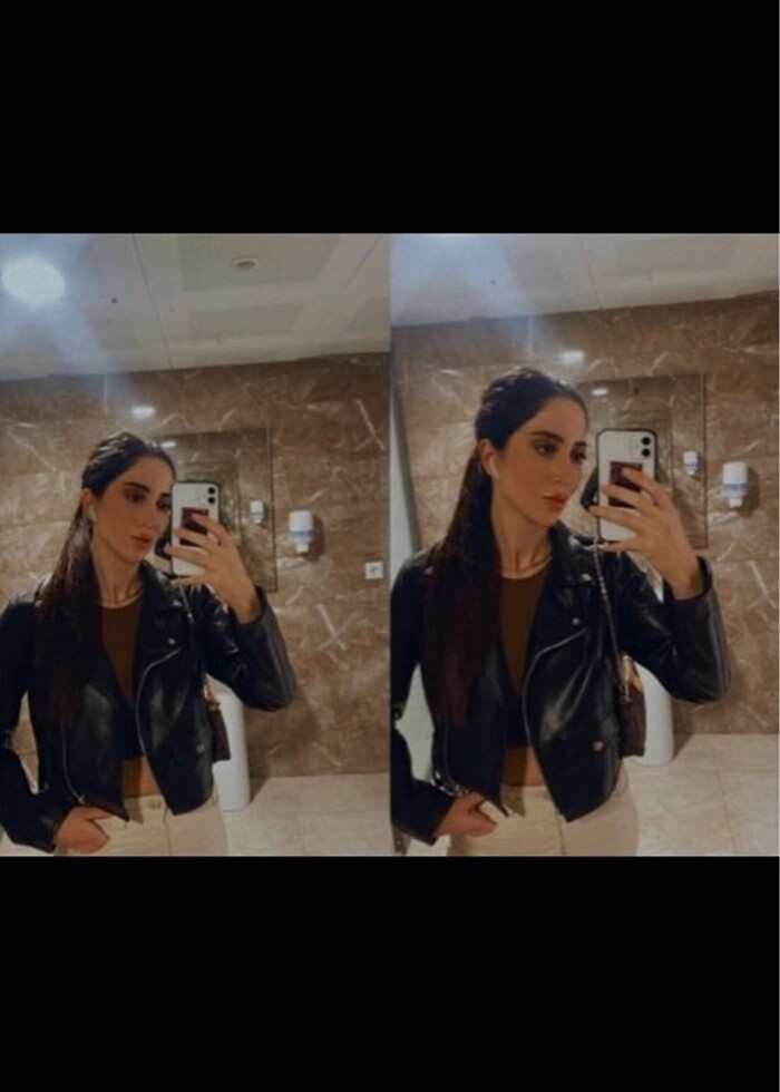 Bershka deri ceket - Görsel 2