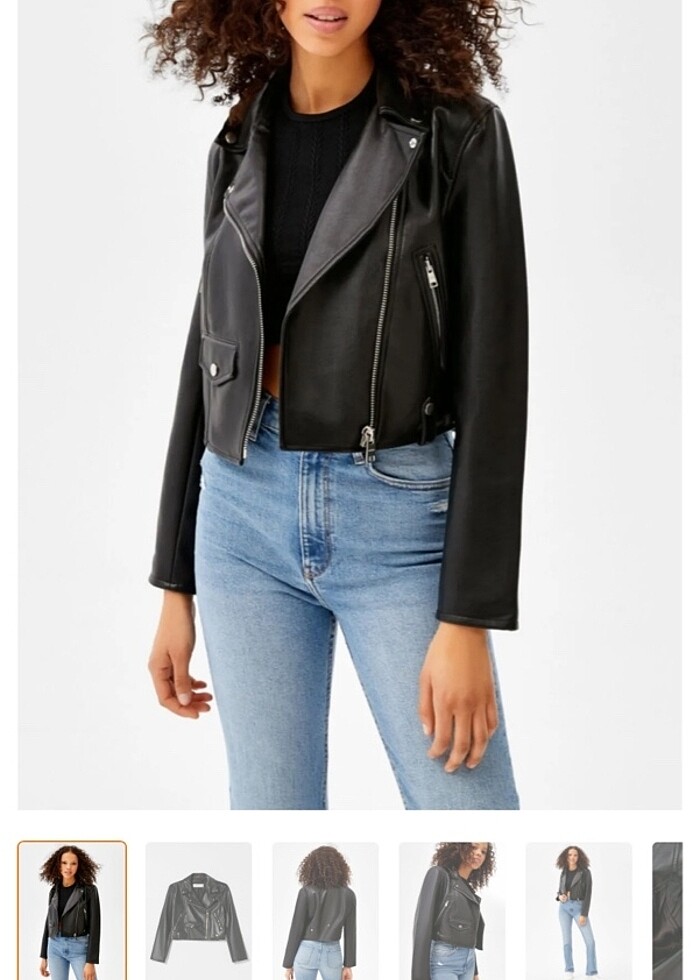 Bershka deri ceket - Görsel 3