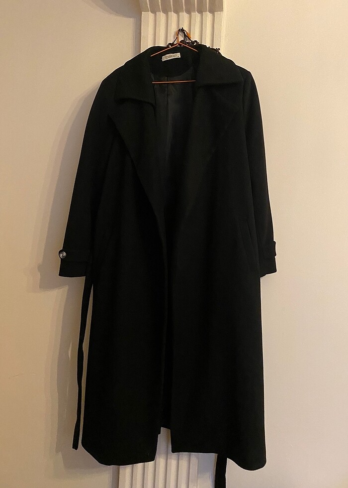 Siyah oversize kaban - Görsel 2