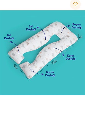 Baskılı Pastel Emzirme ve Hamile Yastığı - Görsel 3