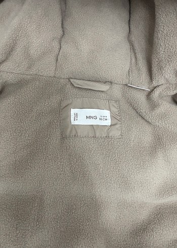 Kürklü Kapüşonlu  Bej Mont - Görsel 3