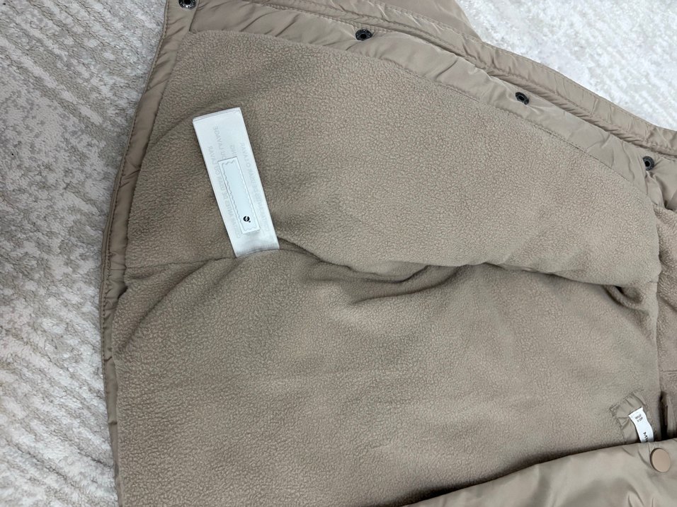 Kürklü Kapüşonlu  Bej Mont - Görsel 4