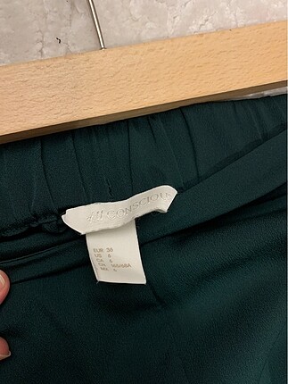 36 Beden yeşil Renk Yırtmaçlı pantolon