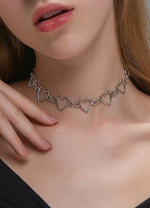 kalp choker kolye