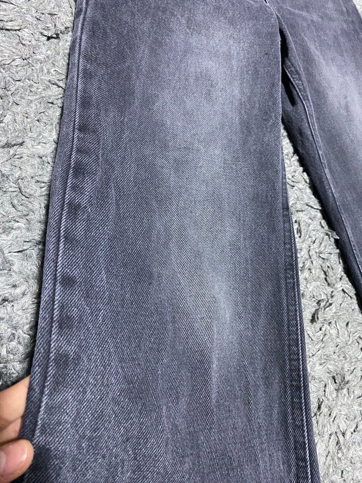 Gri eskitme Desenli Kadın Bol Kot Pantolon — görsel 2/4