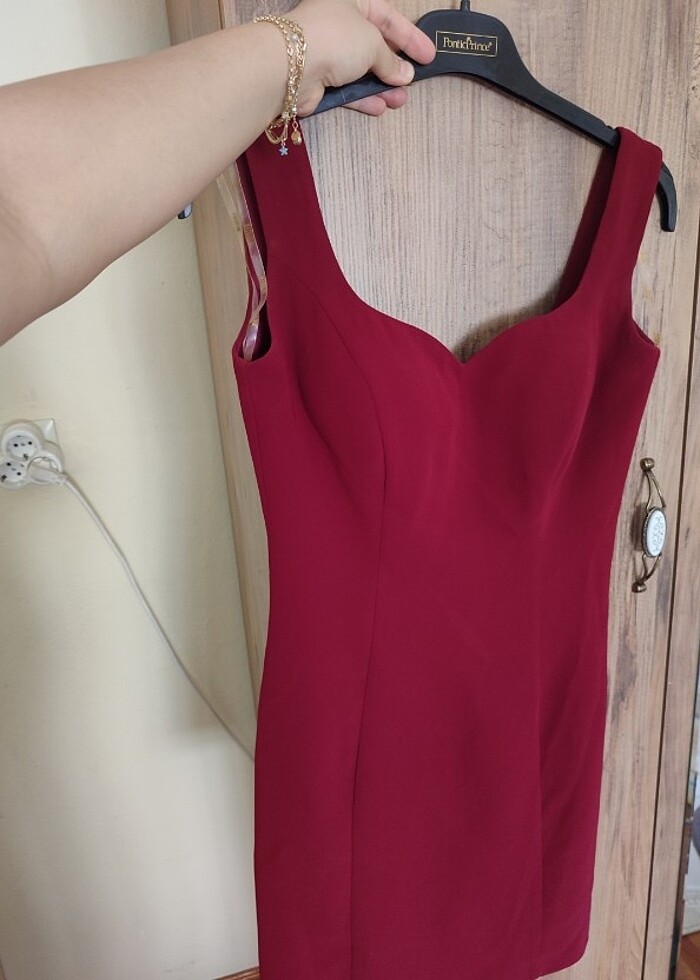 Bordo Abiye  - Görsel 2