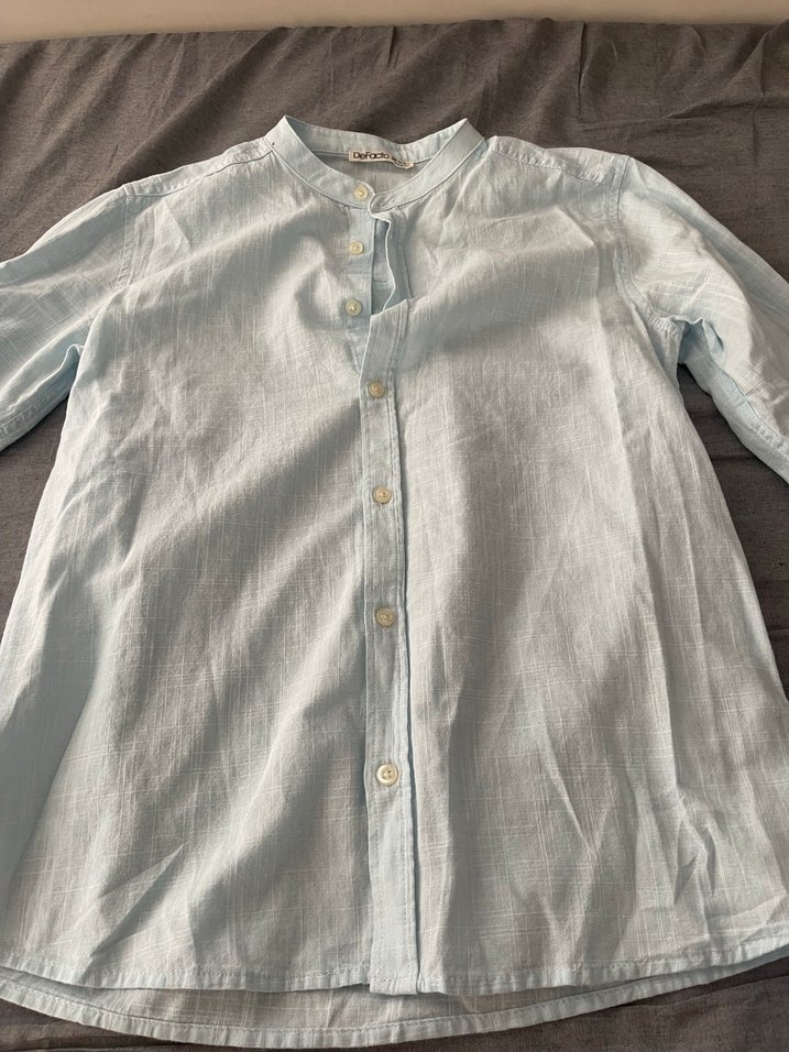 Erkek Çocuk Beyaz Keten Gömlek - Görsel 2