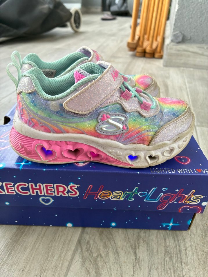 Skechers Renkli Işıklı Kız Çocuk Spor Ayakkabı - Görsel 2