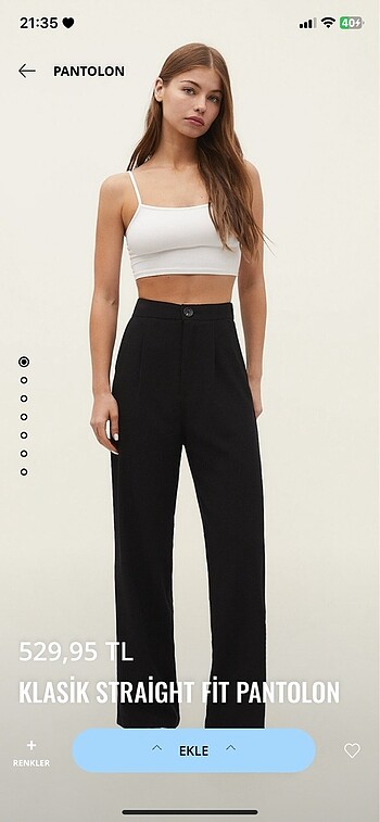 Stradivarius klasik straight fit pantolon