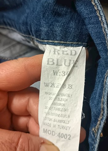 Kadın Mavi Kot Şort Bol Kesim Mini - Görsel 4