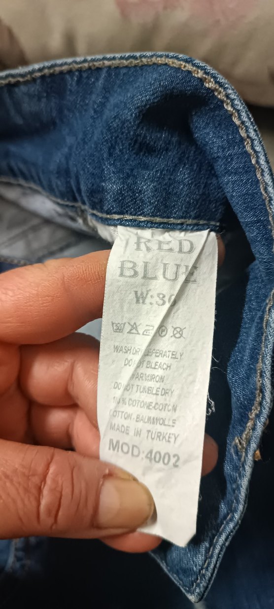 Kadın Mavi Kot Şort Bol Kesim Mini - Görsel 4