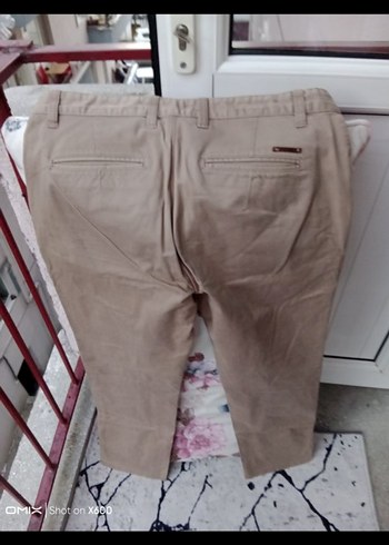 Bej Erkek Regular Fit Kemerli Pantolon - Görsel 2