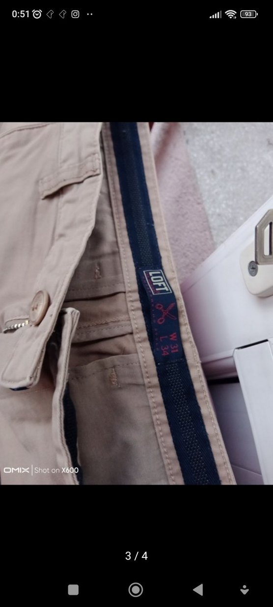 Bej Erkek Regular Fit Kemerli Pantolon - Görsel 3