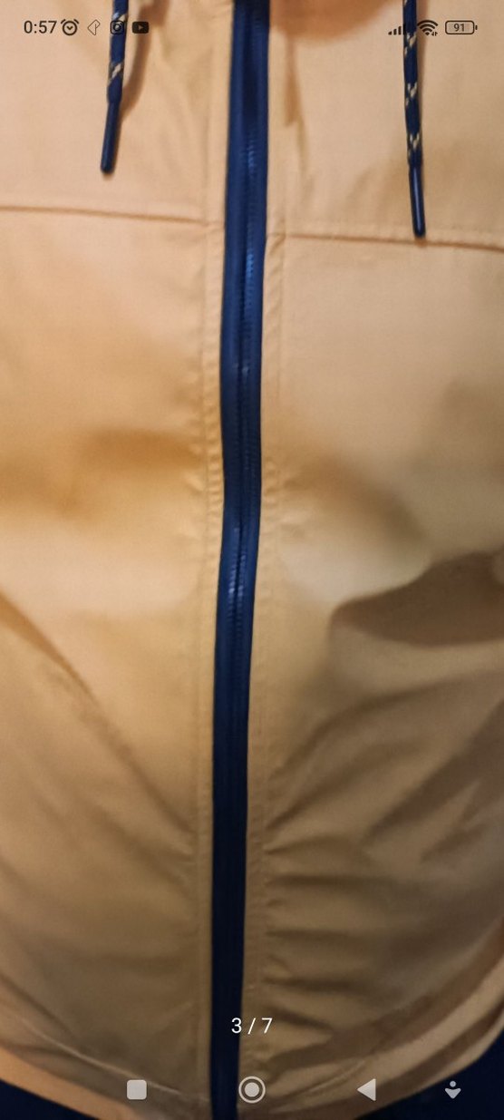 Sarı Fermuarlı Erkek Spor Ceket yağmurluk - Görsel 3