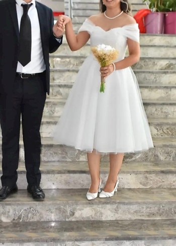 Diğer Beyaz Midi Elbise Abiye