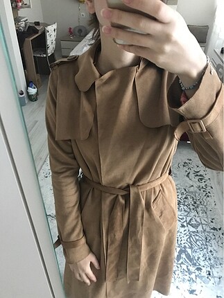 süet trenchcoat