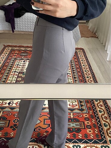 Gri milla kumaş pantolon - Görsel 4