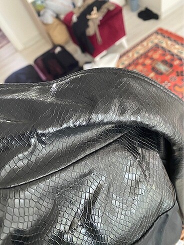 Vintage Yılan  derisi ceket - Görsel 3