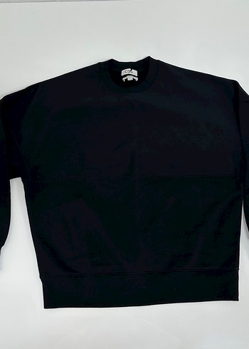 Cos Siyah Oversize Bisiklet Yaka Sweatshirt