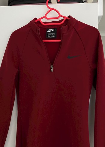 Nike Bordo Yarim Fermuarli Spor Ust