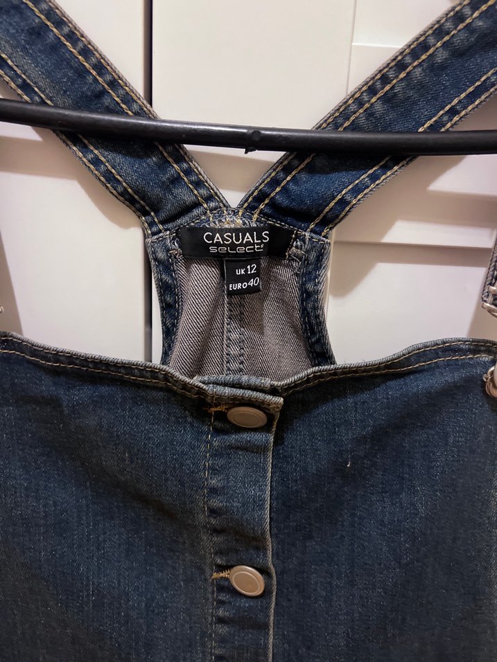 Kadın Koyu Kot Kısa Kot Tulum - Görsel 4