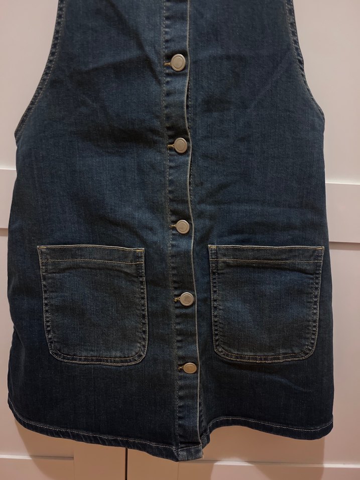 Kadın Koyu Kot Kısa Kot Tulum - Görsel 3