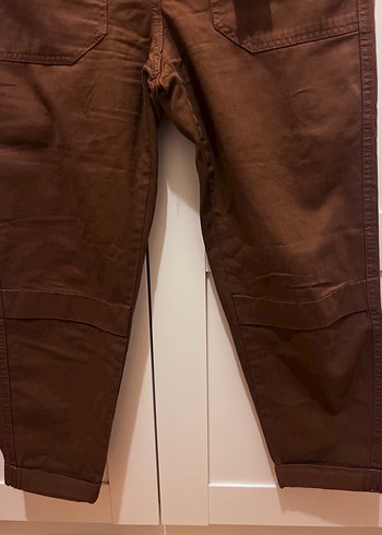 Bershka Kemerli Havuç Pantalon - Görsel 5