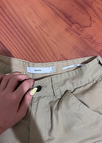 Bershka Bej Kargo Pantolon