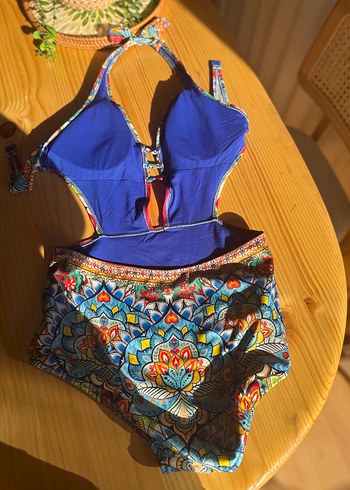 l Beden çeşitli Renk Renkli Desenli Boncuklu Bohem Kadın Mayo