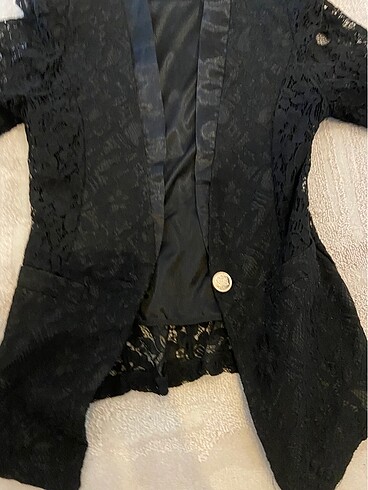 xs Beden siyah Renk Dantel blazer