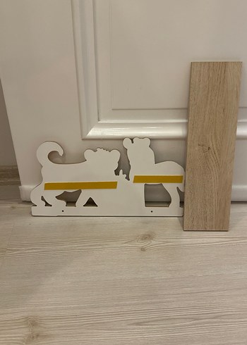 Çocuklar için Ahşap Hayvan Figürlü Raf - Görsel 3