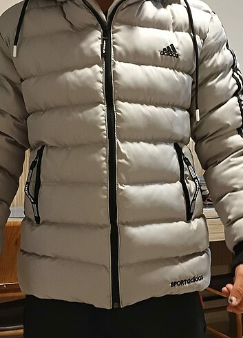 l Beden gri Renk Adidas Şişme mont