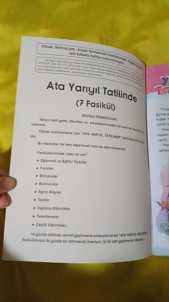 Ata yarıyıl tatilinde 2.sınıf tatil kitabı