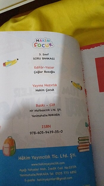 3.sınıf Tüm dersler soru bankası Hakim çocuk  - Görsel 2