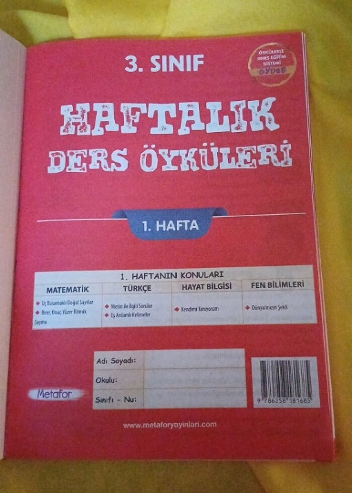 36 Hafta Ders Öyküleri 3.sınıf Metafor - Görsel 3