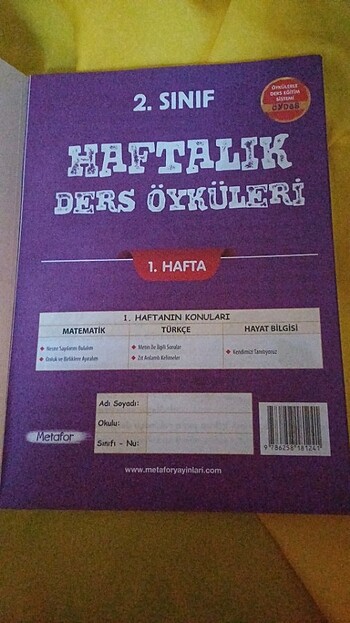 36 Haftalık Ders Öyküleri 2.sınıf Metafor - Görsel 2