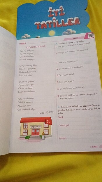 Fasikül Fasikül yarıyıl tatil kitabı 3.sınıf  - Görsel 4
