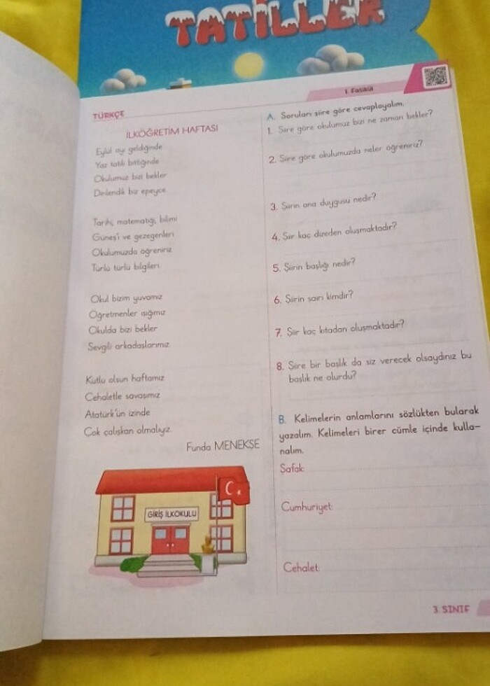 Fasikül Fasikül yarıyıl tatil kitabı 3.sınıf  - Görsel 4