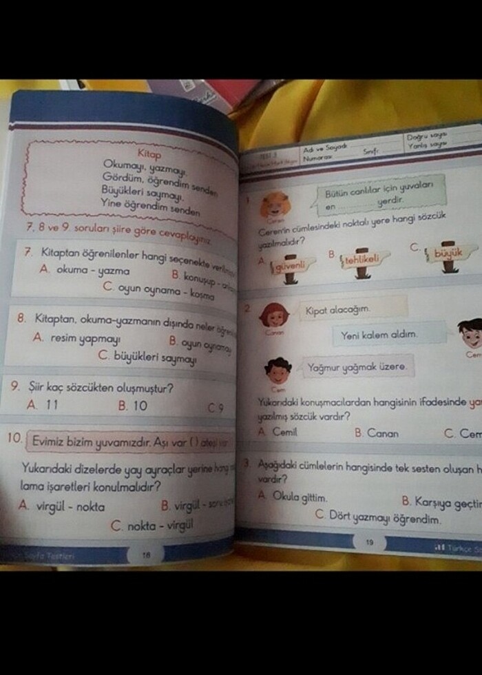 Türkçe Sevinci Hayat bilgisi ilkokul birinci sınıf - Görsel 2