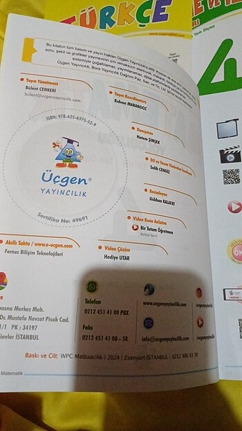 Üçgen yayıncılık 4.sınıf set