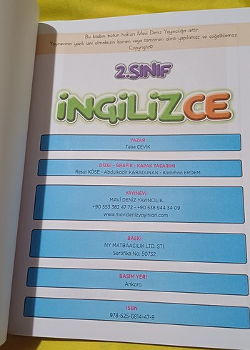 2. Sınıf İngilizce Çalışma Kitabı - workbook - Görsel 3