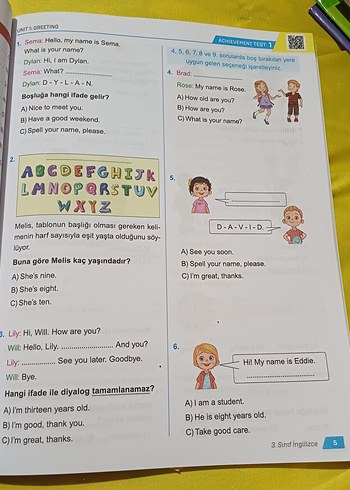 3. Sınıf İngilizce Test Kitabı - Görsel 4