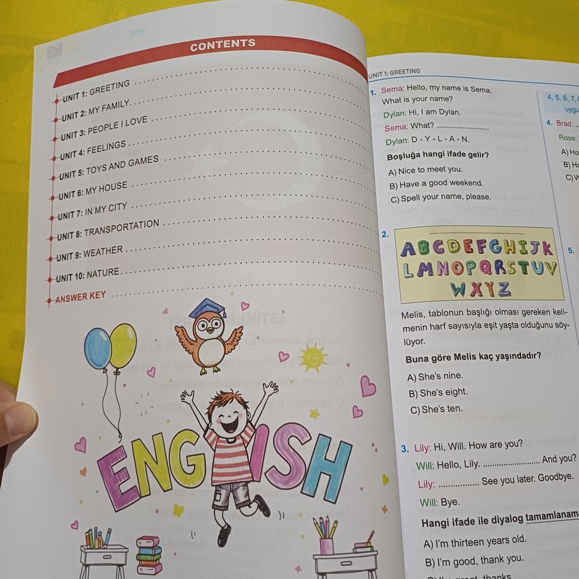 3. Sınıf İngilizce Test Kitabı - Görsel 3