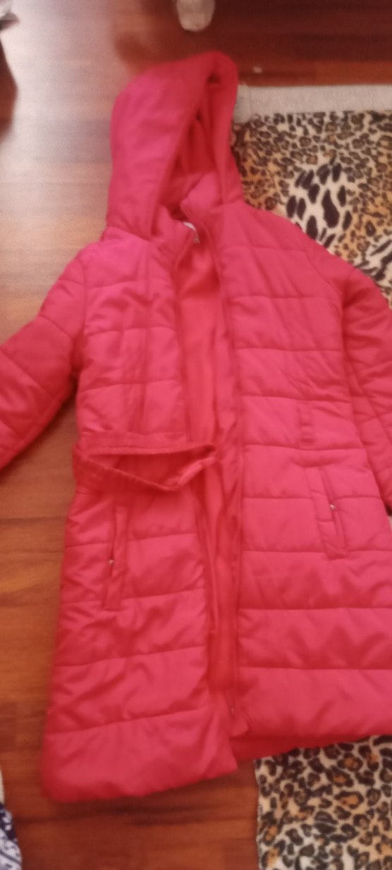 Pembe Kapüşonlu Fermuarlı Kadın Kışlık Mont - Görsel 3